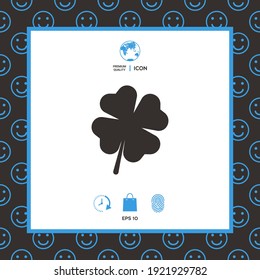 Clover with four leaves. Element for your design