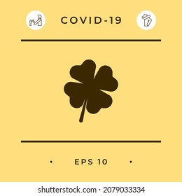 Clover with four leaves. Element for your design