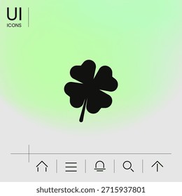 Trébol con cuatro hojas. Elemento para su diseño