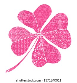 Clover with four leaves. Fortune. - Vector. Vector illustration.