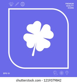 Clover with four leaves. Graphic elements for your design