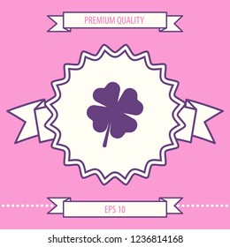 Clover with four leaves. Graphic elements for your design