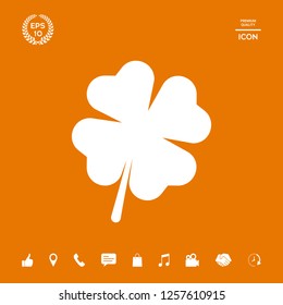Clover with four leaves. Graphic elements for your design