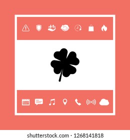 Clover with four leaves. Graphic elements for your design