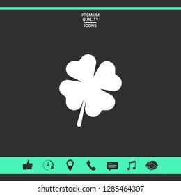 Clover with four leaves. Graphic elements for your design