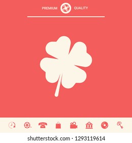 Clover with four leaves. Graphic elements for your design