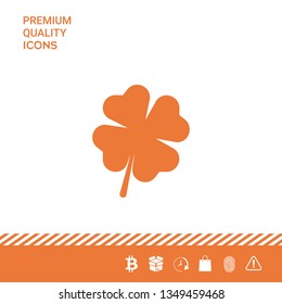 Clover with four leaves. Graphic elements for your design