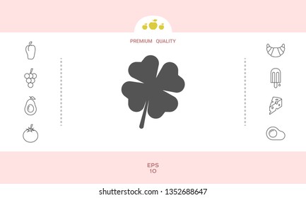 Clover with four leaves. Graphic elements for your design