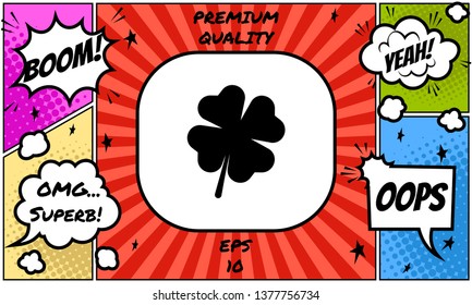 Clover with four leaves. Graphic elements for your design