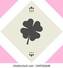 Clover with four leaves. Graphic elements for your design