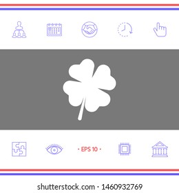 Clover with four leaves. Graphic elements for your design