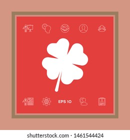 Clover with four leaves. Graphic elements for your design