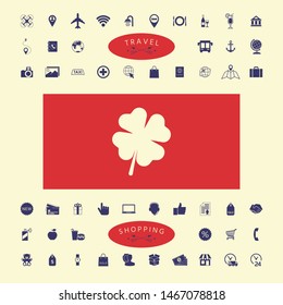 Clover with four leaves. Graphic elements for your design