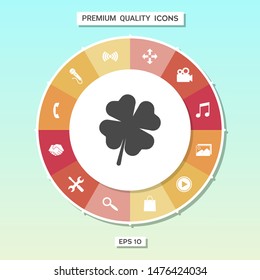 Clover with four leaves. Graphic elements for your design