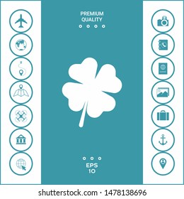 Clover with four leaves. Graphic elements for your design