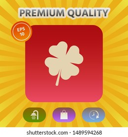 Clover with four leaves. Graphic elements for your design