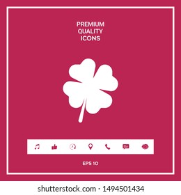 Clover with four leaves. Graphic elements for your design