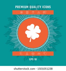 Clover with four leaves. Graphic elements for your design