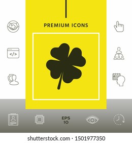 Clover with four leaves. Graphic elements for your design