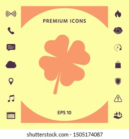Clover with four leaves. Graphic elements for your design