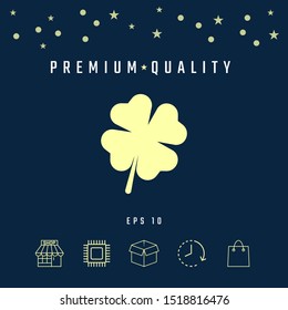 Clover with four leaves. Graphic elements for your design