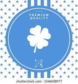 Clover with four leaves. Graphic elements for your design
