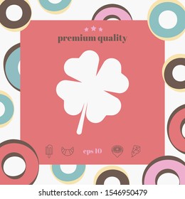 Clover with four leaves. Graphic elements for your design
