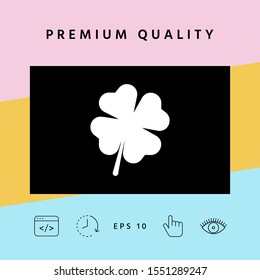 Clover with four leaves. Graphic elements for your design