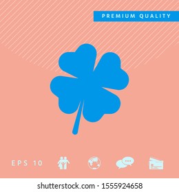 Clover with four leaves. Graphic elements for your design