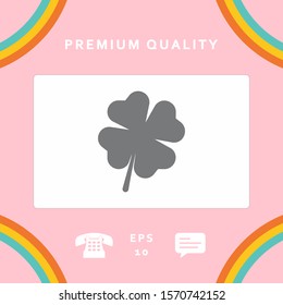 Clover with four leaves. Graphic elements for your design