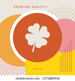 Clover with four leaves. Graphic elements for your design
