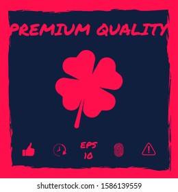 Clover with four leaves. Graphic elements for your design
