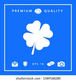 Clover with four leaves. Graphic elements for your design