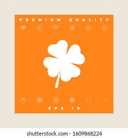 Clover with four leaves. Graphic elements for your design