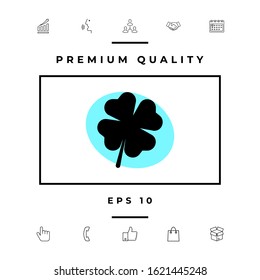 Clover with four leaves. Graphic elements for your design