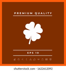 Clover with four leaves. Graphic elements for your design