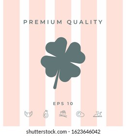 Clover with four leaves. Graphic elements for your design