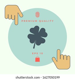 Clover with four leaves. Graphic elements for your design