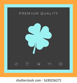 Clover with four leaves. Graphic elements for your design