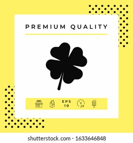 Clover with four leaves. Graphic elements for your design