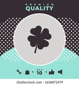 Clover with four leaves. Graphic elements for your design