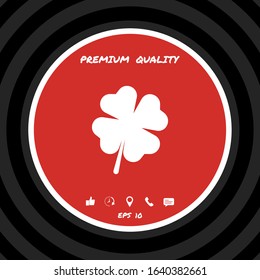 Clover with four leaves. Graphic elements for your design