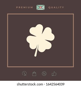 Clover with four leaves. Graphic elements for your design