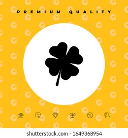Clover with four leaves. Graphic elements for your design