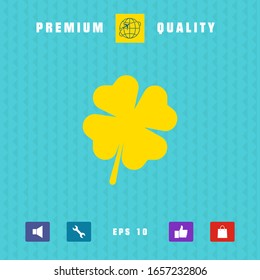 Clover with four leaves. Graphic elements for your design