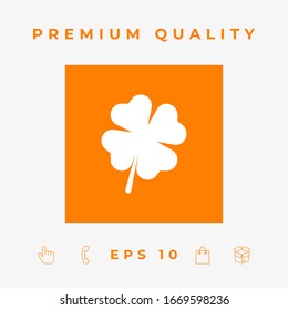 Clover with four leaves. Graphic elements for your design