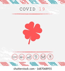 Clover with four leaves. Graphic elements for your design