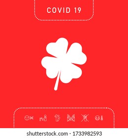Clover with four leaves. Graphic elements for your design