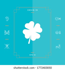 Clover with four leaves. Graphic elements for your design