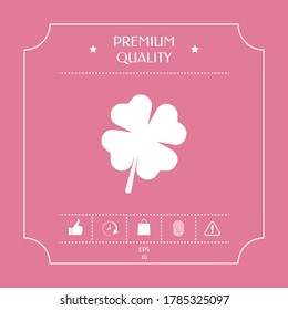 Clover with four leaves. Graphic elements for your design